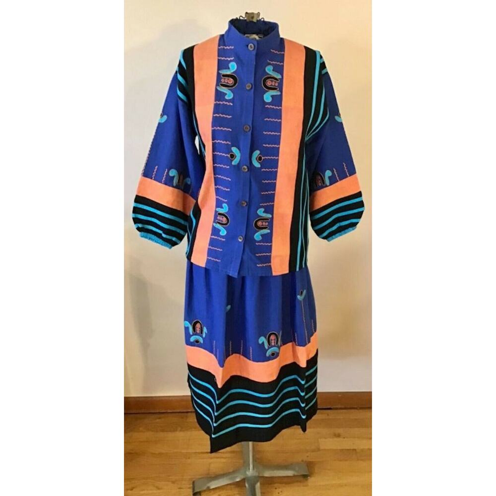 VTG Irene Pulos Tlaquepaque Mexico Skirt Top